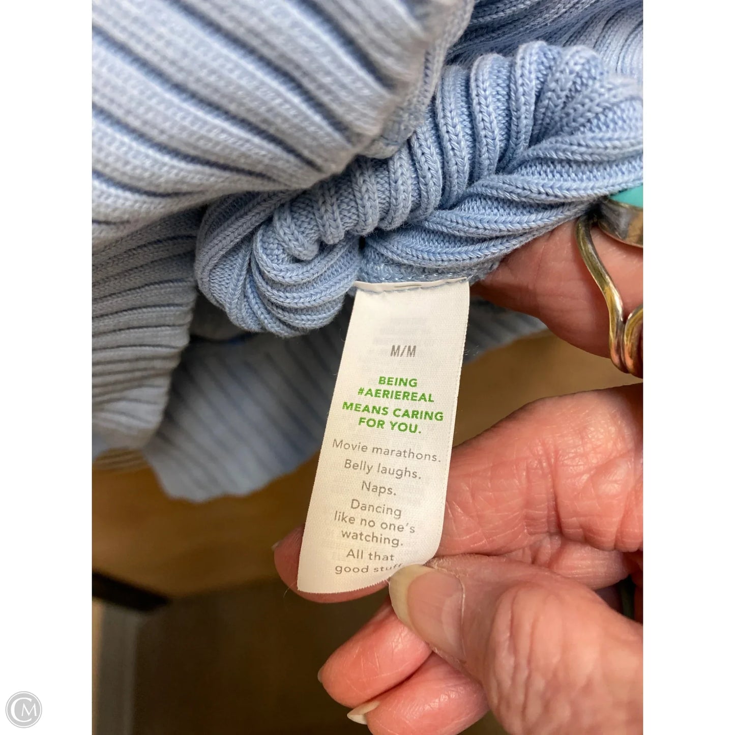 Sweatshirt Crewneck By Aerie In Blue, Size: M