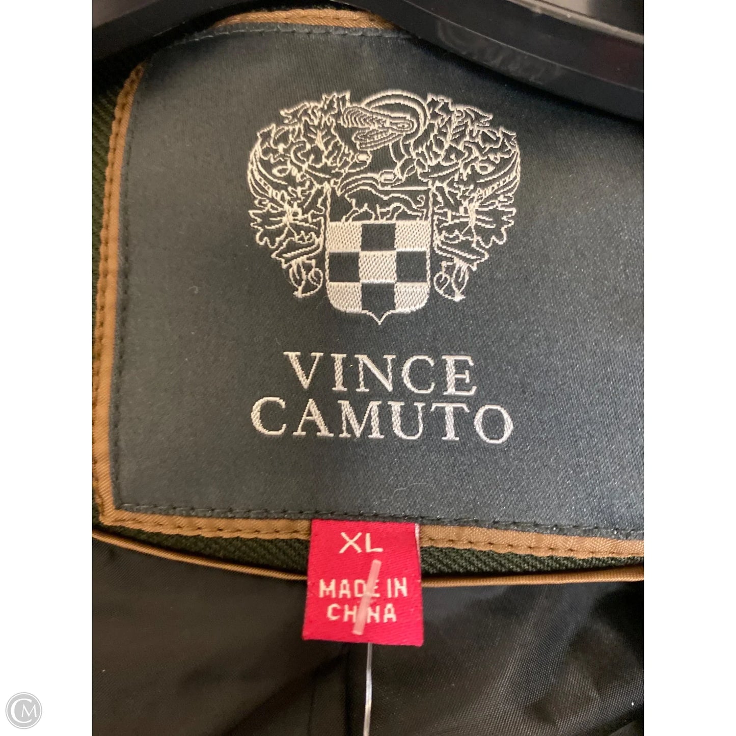 Coat Puffer & Quilted By Vince Camuto In Black & Green, Size: Xl