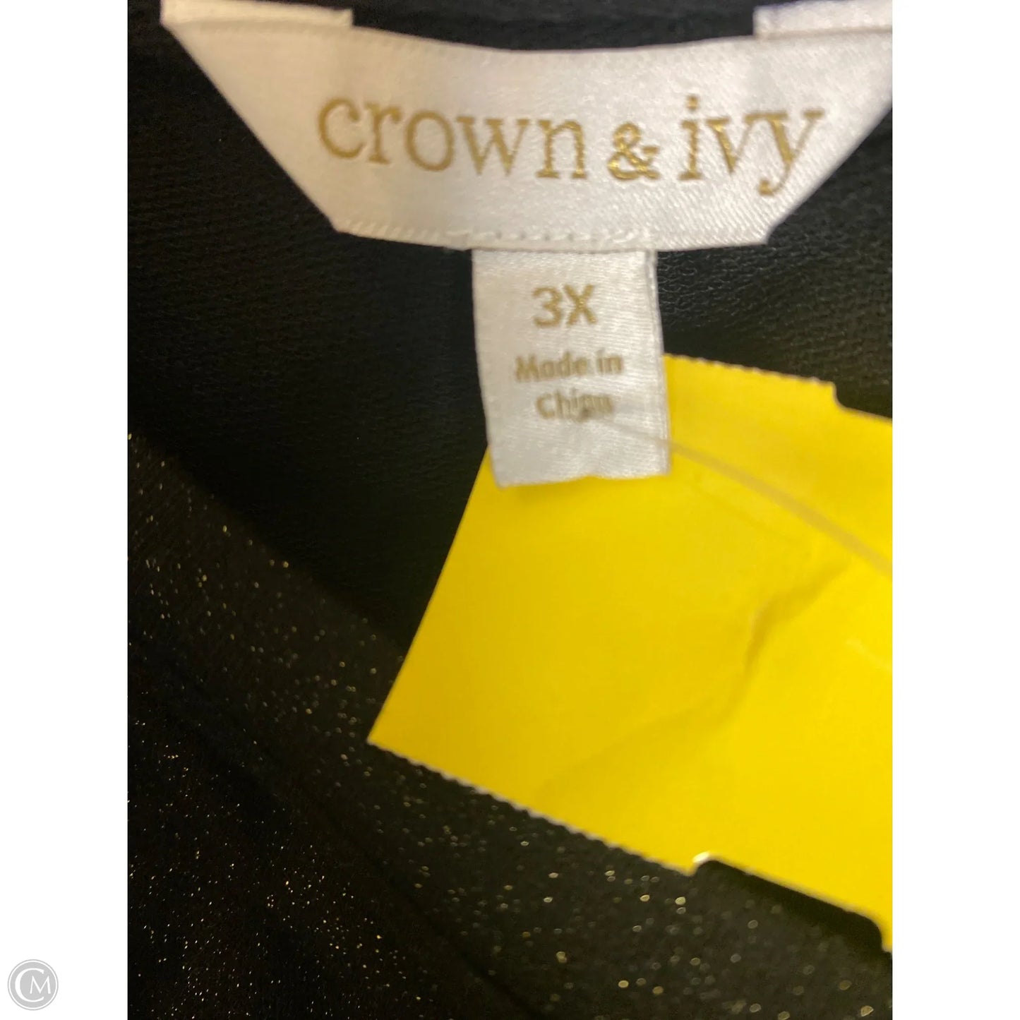 Top Long Sleeve By Crown And Ivy In Black, Size: 3x