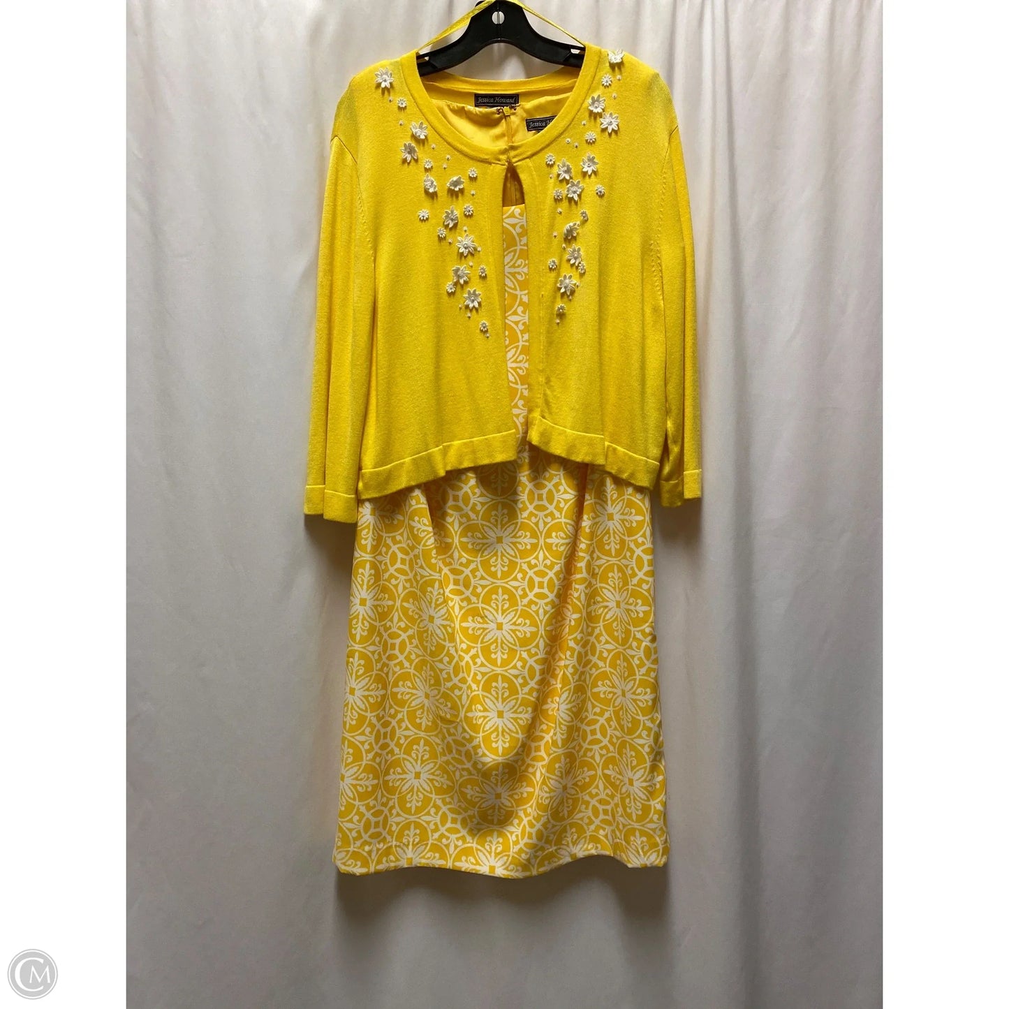 Dress Set 2pc By Jessica Howard In Yellow, Size: Xl