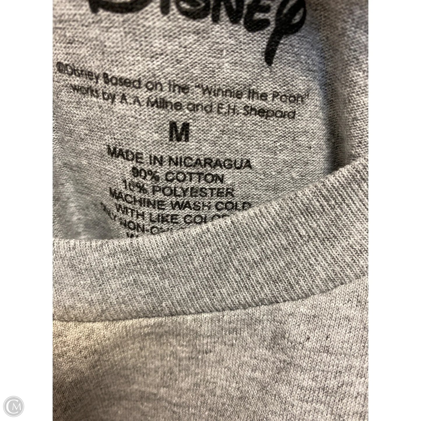 Top Long Sleeve By Disney In Grey, Size: M