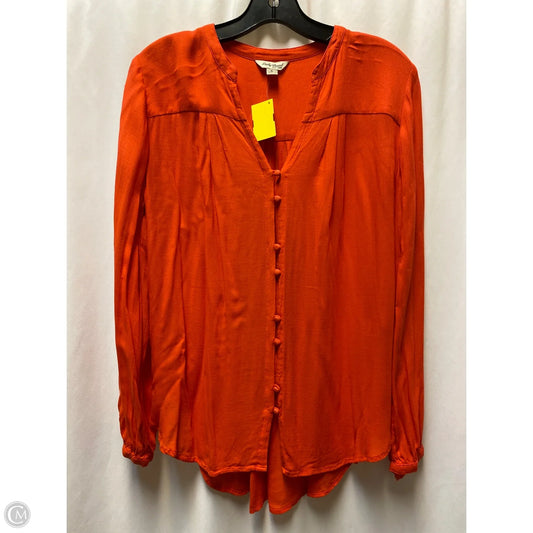 Top Long Sleeve By Lucky Brand In Red, Size: S