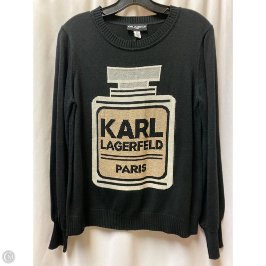 Sweater Designer By Karl Lagerfeld In Black, Size: M