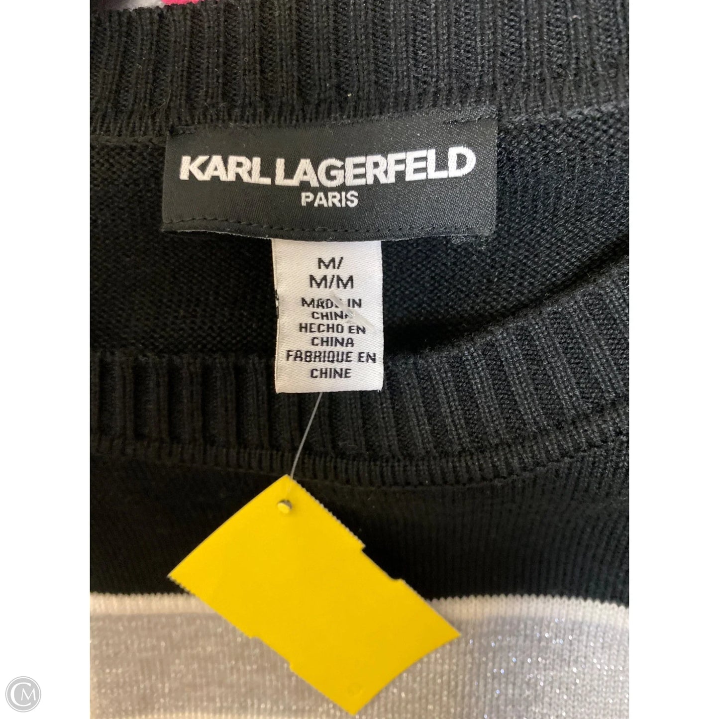 Sweater Designer By Karl Lagerfeld In Black, Size: M