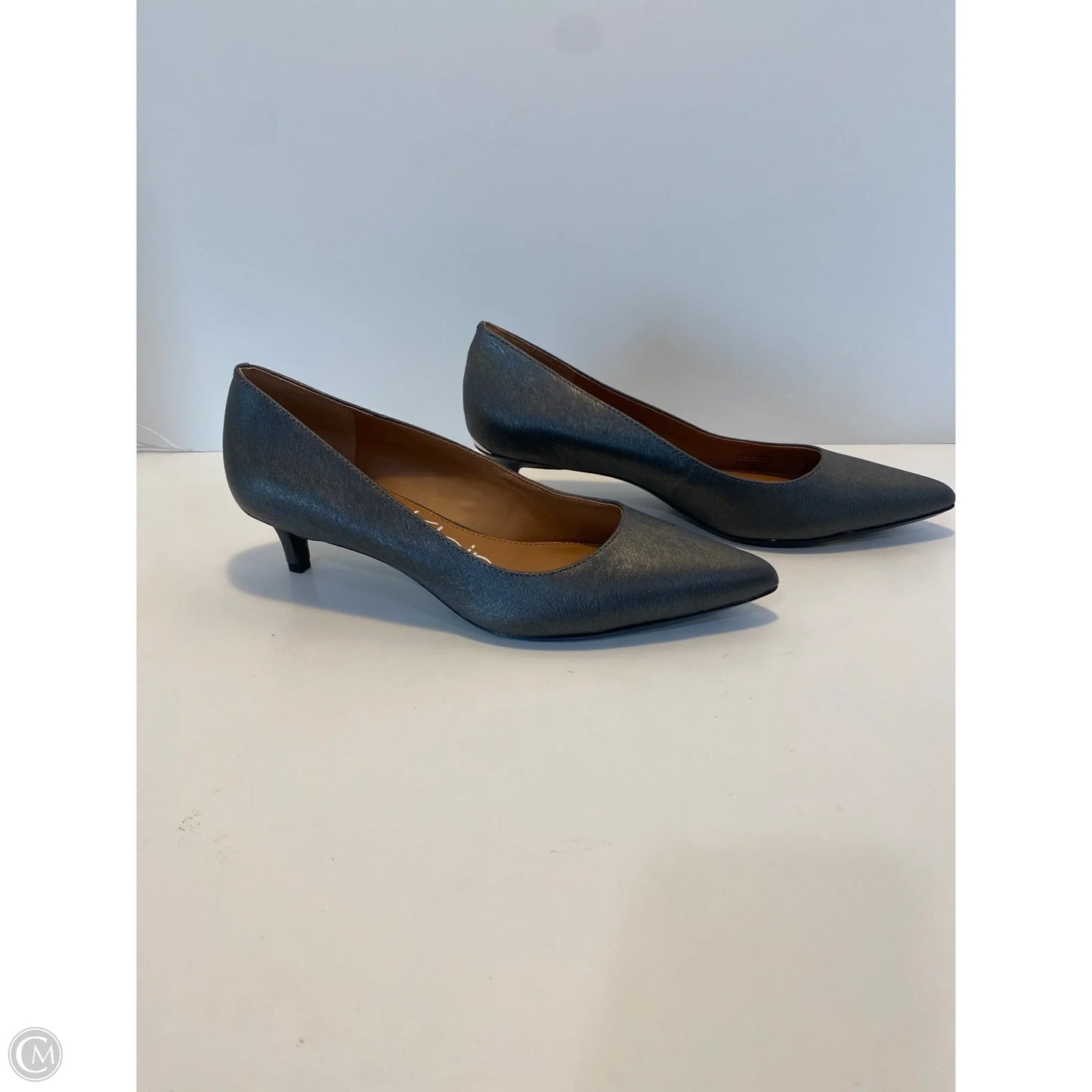 Shoes Heels Kitten By Calvin Klein In Grey, Size: 7