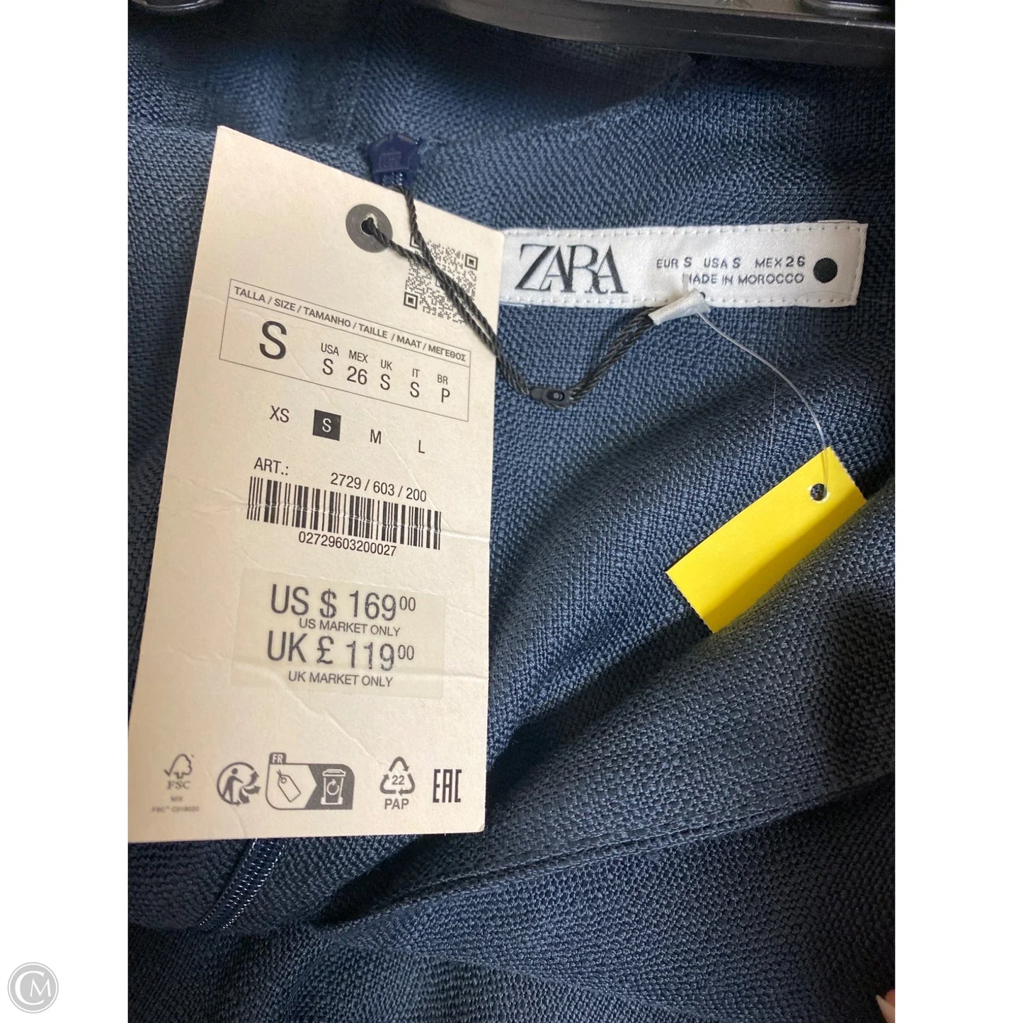 Dress Casual Maxi By Zara In Blue, Size: S