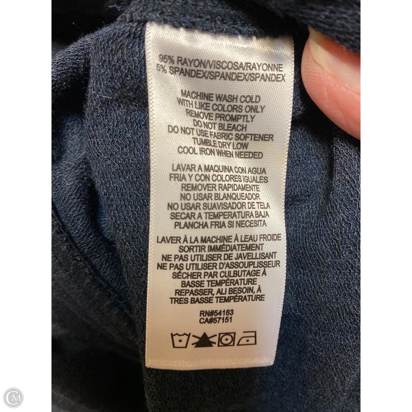 Top Long Sleeve By Calvin Klein In Blue, Size: L