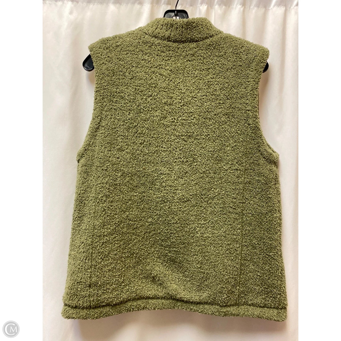 Vest Faux Fur & Sherpa By Clothes Mentor In Green, Size: L