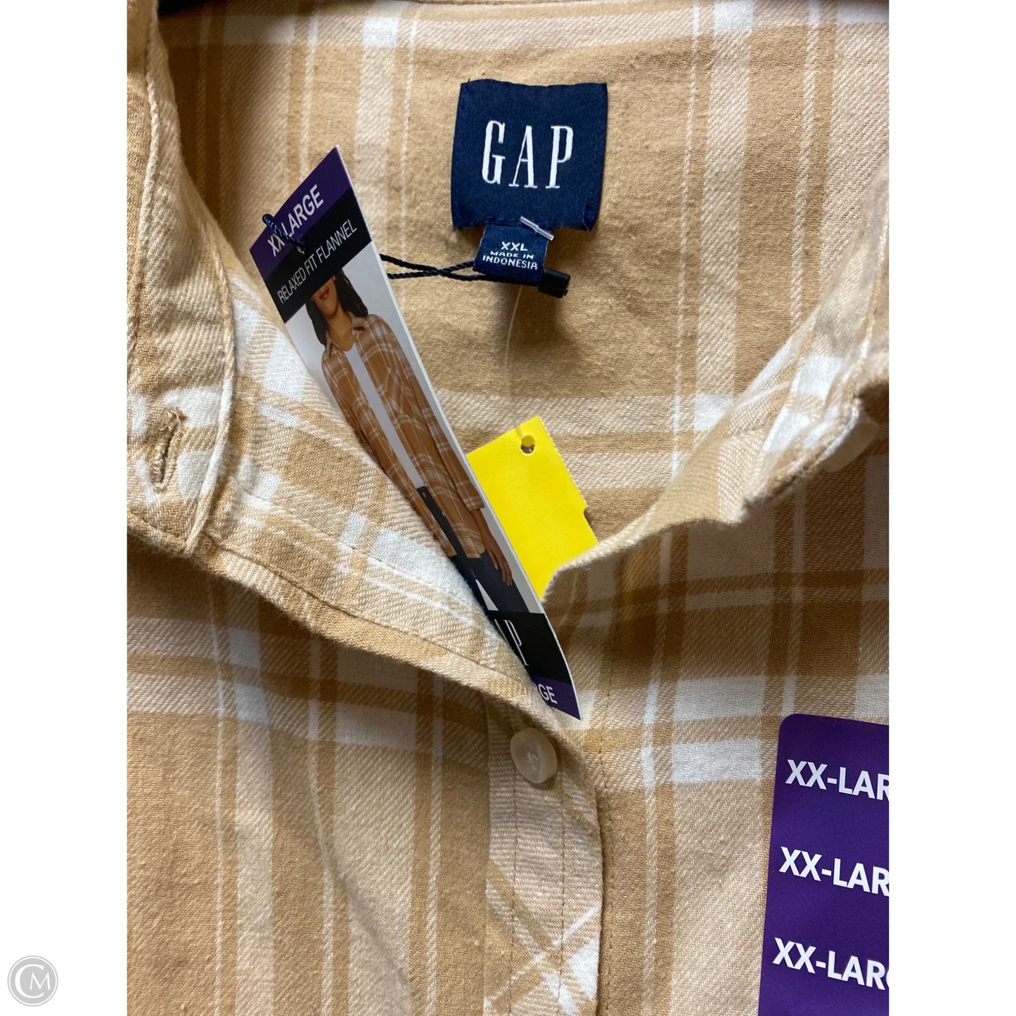 Top Long Sleeve By Gap In Tan, Size: Xxl