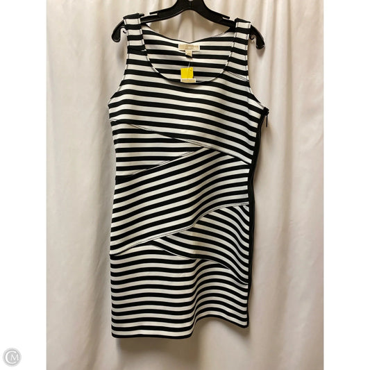 Dress Casual Midi By Michael By Michael Kors In Black & White, Size: L