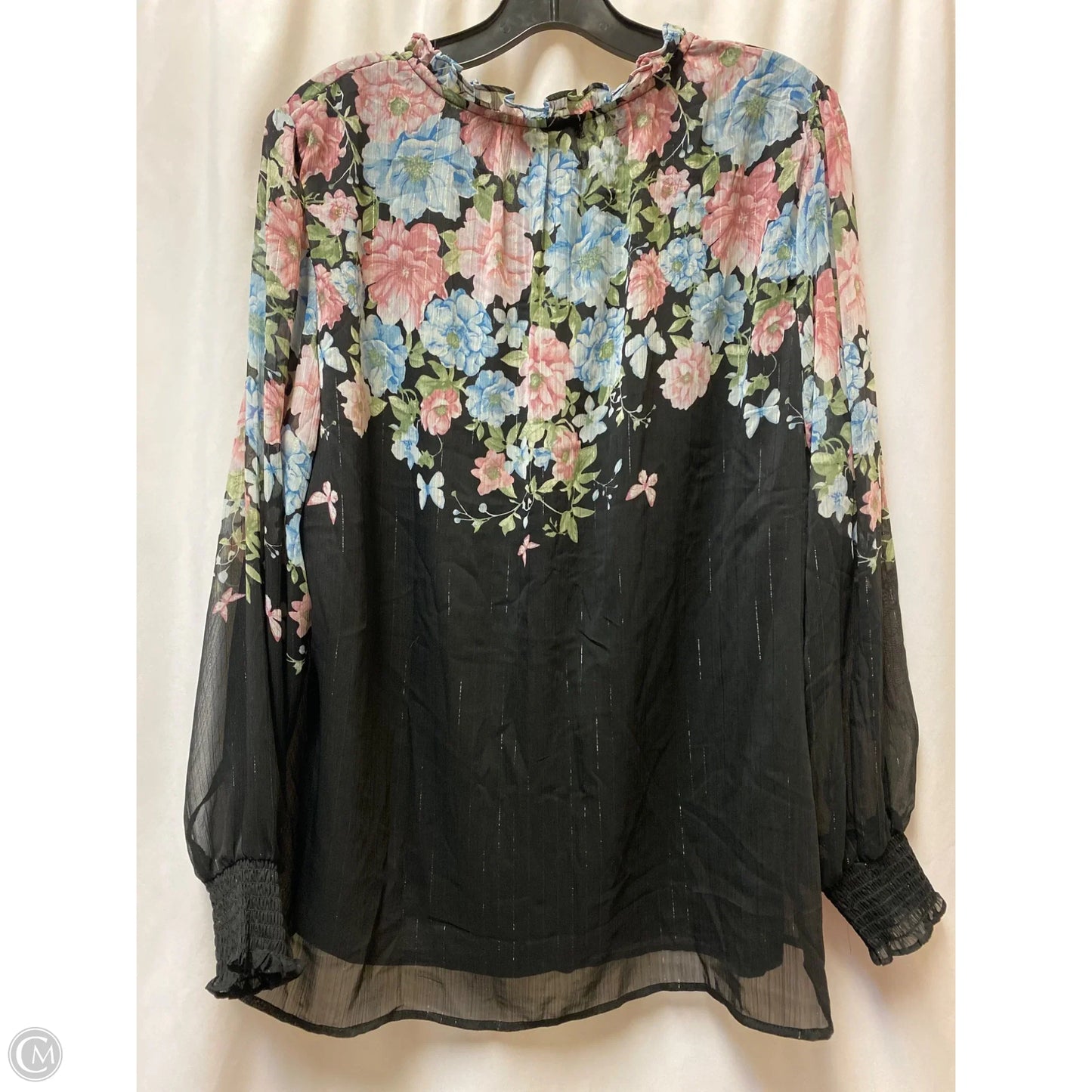 Top Long Sleeve By Joie In Black, Size: 1x