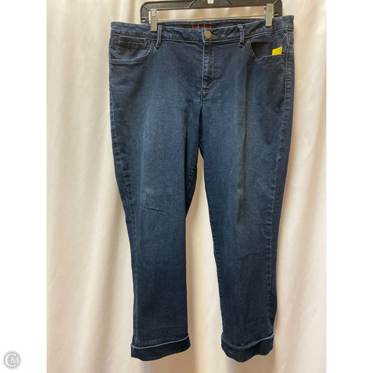 Jeans Cropped By Clothes Mentor In Navy, Size: 16