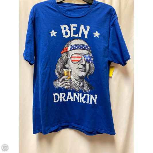 Top Short Sleeve By Clothes Mentor In Blue, Size: M