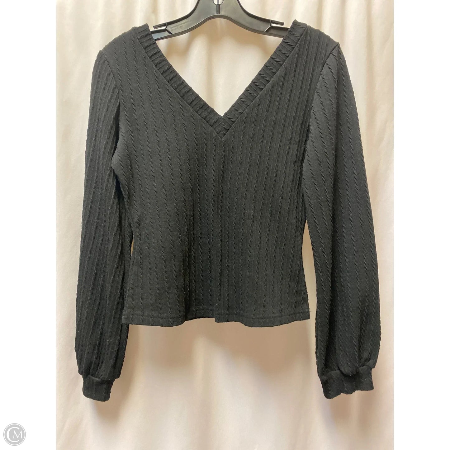 Top Long Sleeve By Shein In Black, Size: M