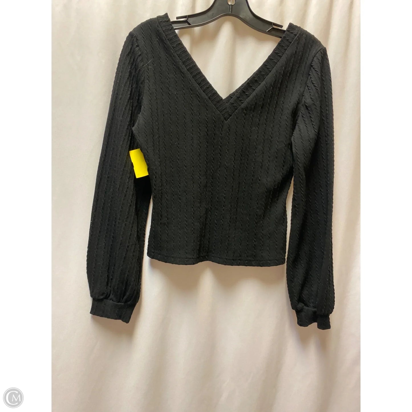 Top Long Sleeve By Shein In Black, Size: M