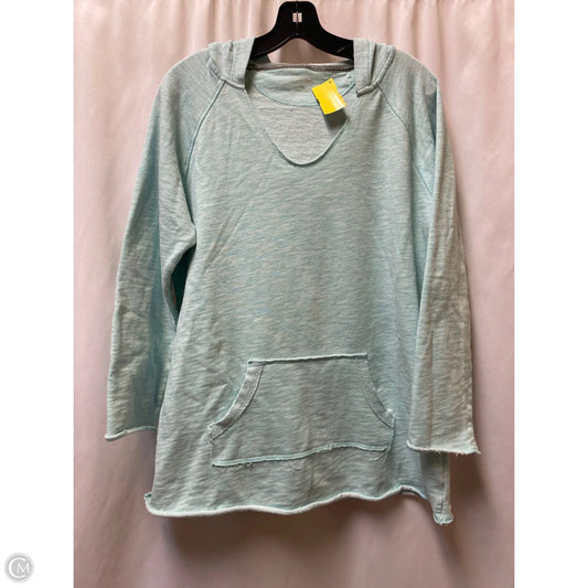 Sweatshirt Hoodie By Calvin Klein In Teal, Size: Xl