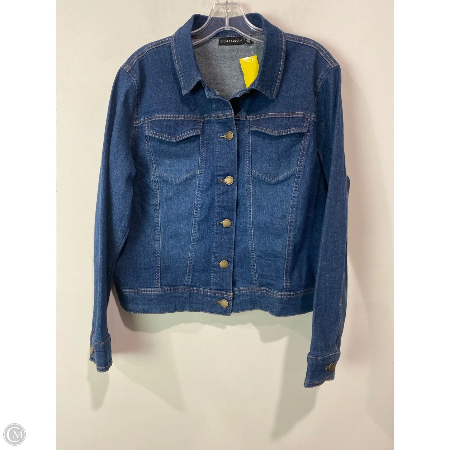 Jacket Denim By Rafaella In Blue Denim, Size: M
