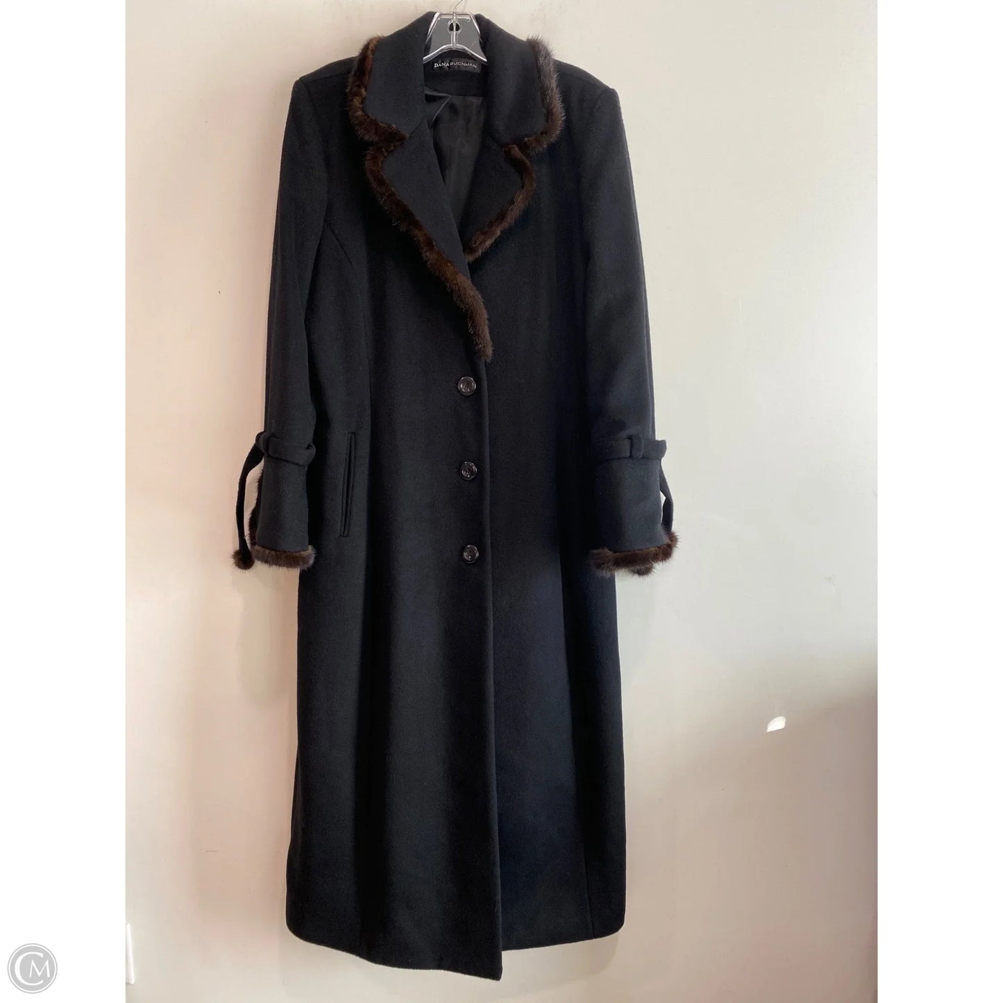 Coat Peacoat By Dana Buchman In Black, Size: L
