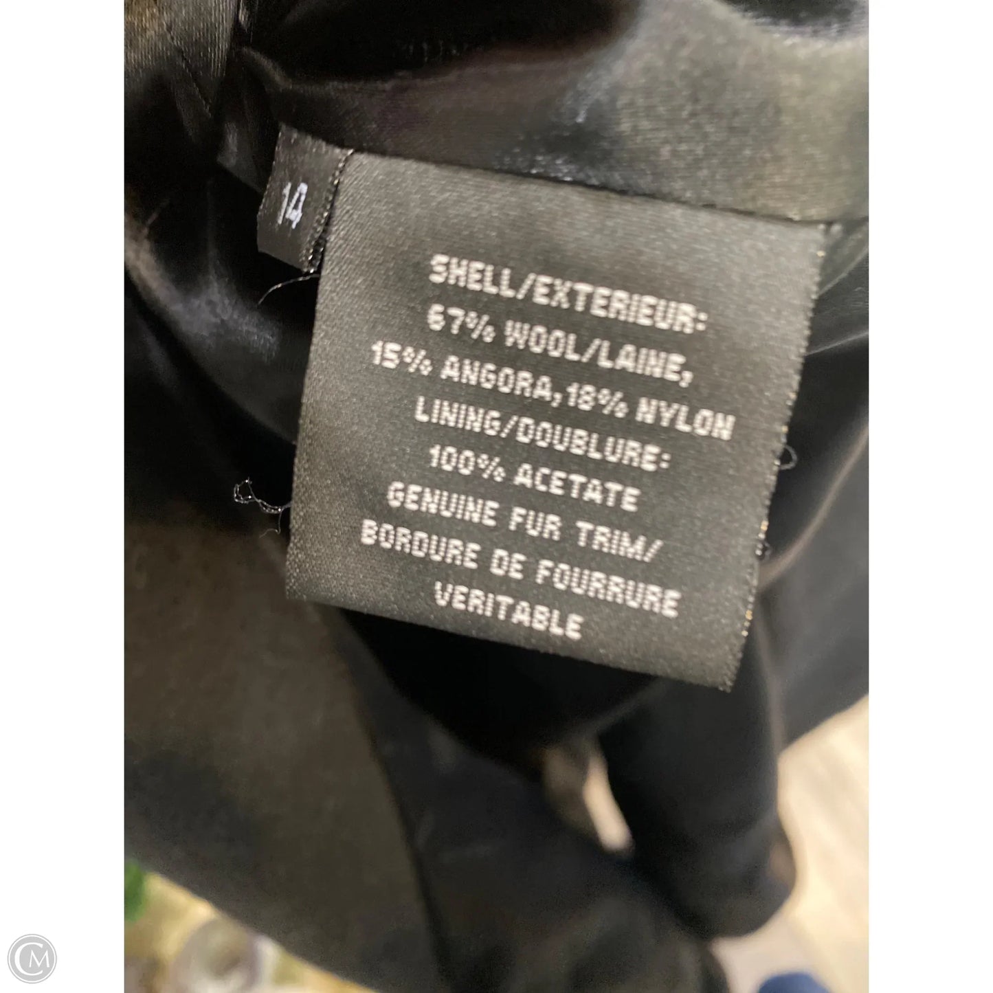 Coat Peacoat By Dana Buchman In Black, Size: L