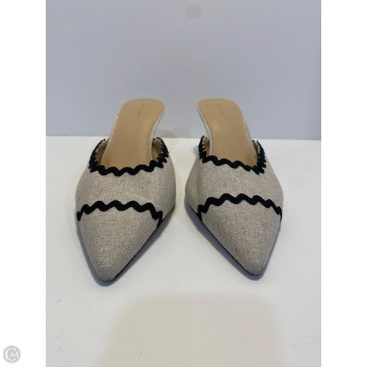 Shoes Heels Kitten By Ann Taylor In Silver, Size: 10