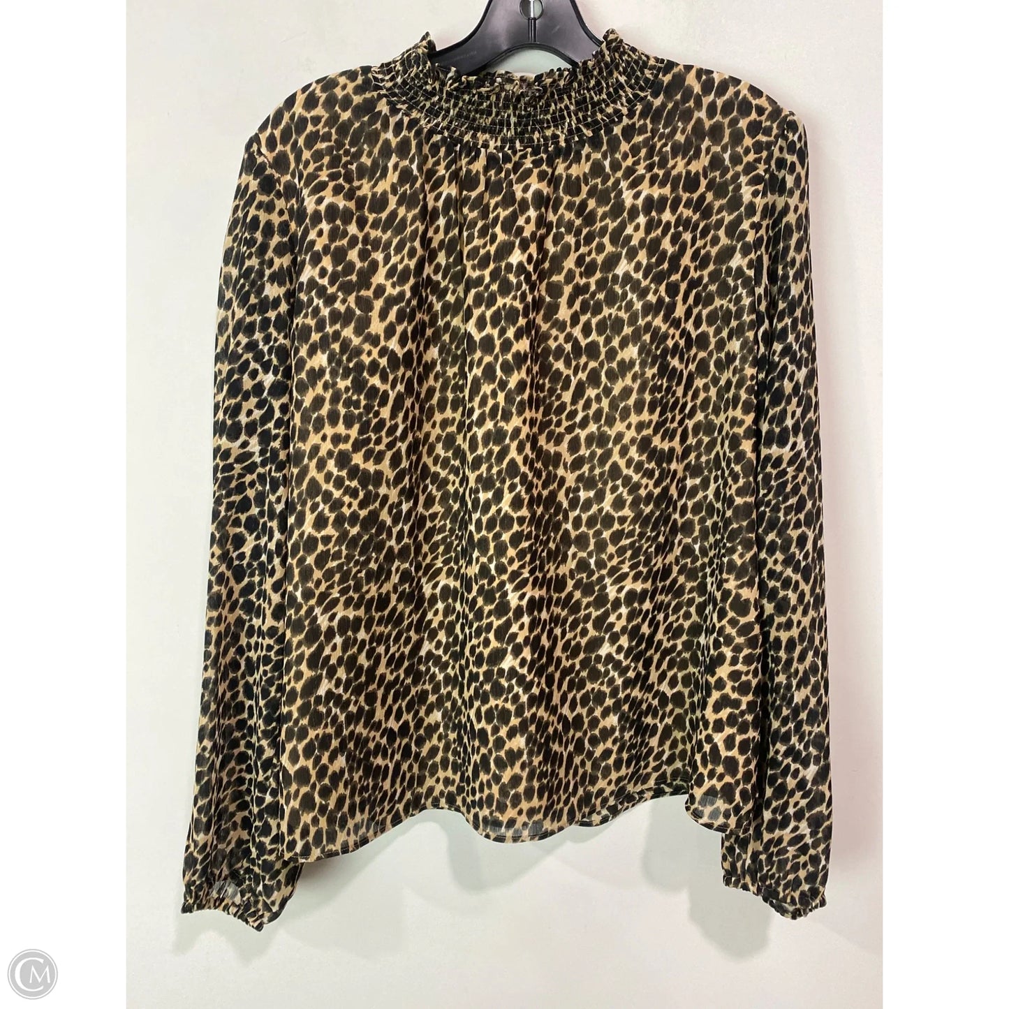 Top Long Sleeve By J. Crew In Animal Print, Size: L