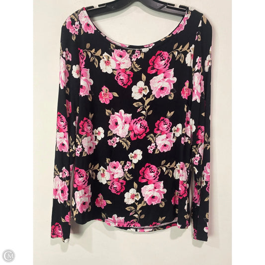 Top Long Sleeve By Cato In Pink, Size: L