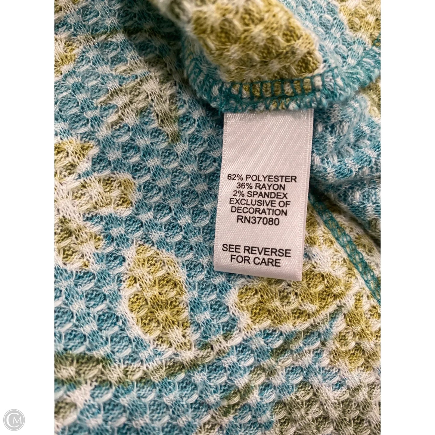 Top Long Sleeve By Cato In Aqua, Size: Xl