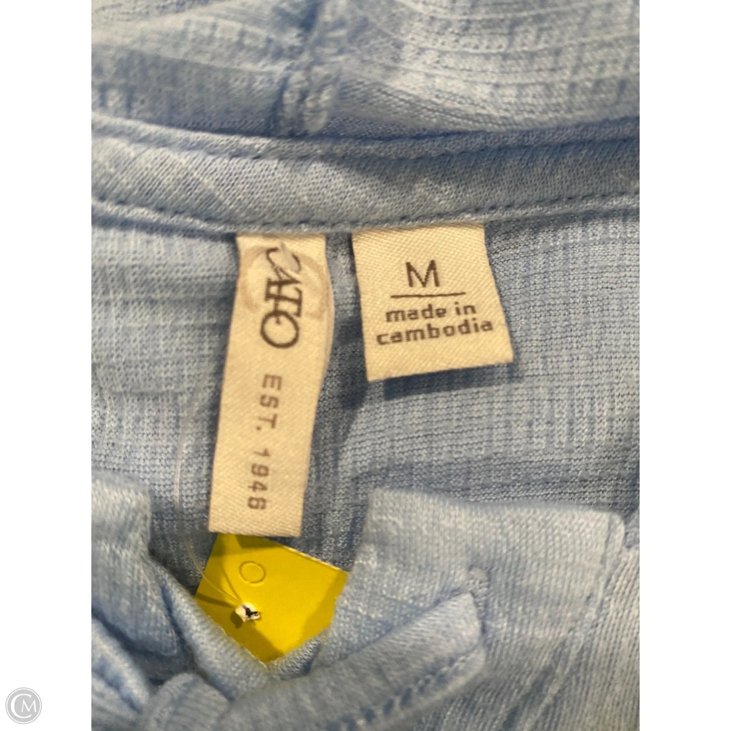 Top Long Sleeve By Cato In Blue, Size: M