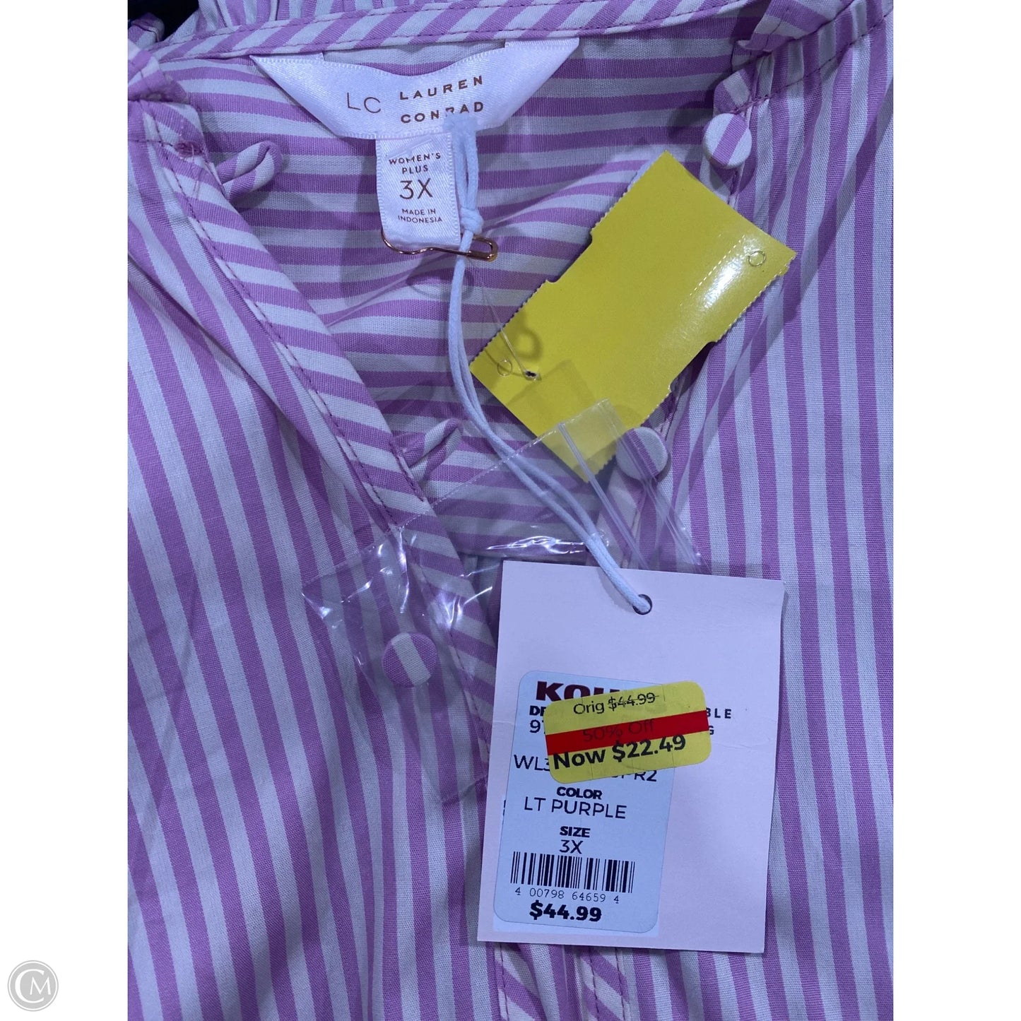 Top Long Sleeve By Lc Lauren Conrad In Purple, Size: 3x