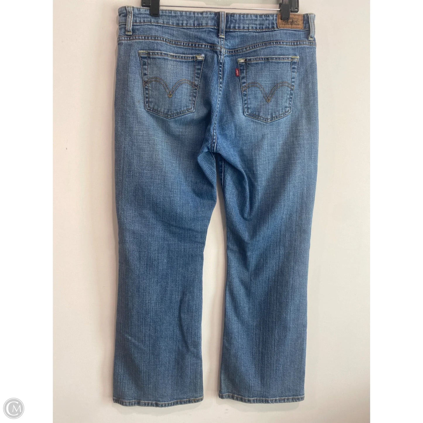 Jeans Straight By Levis In Blue Denim, Size: 14