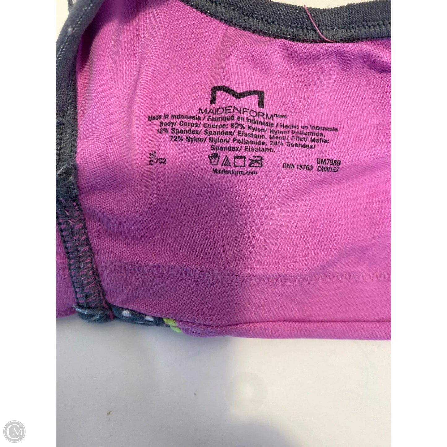 Athletic Bra By Maidenform In Purple, Size: 38c