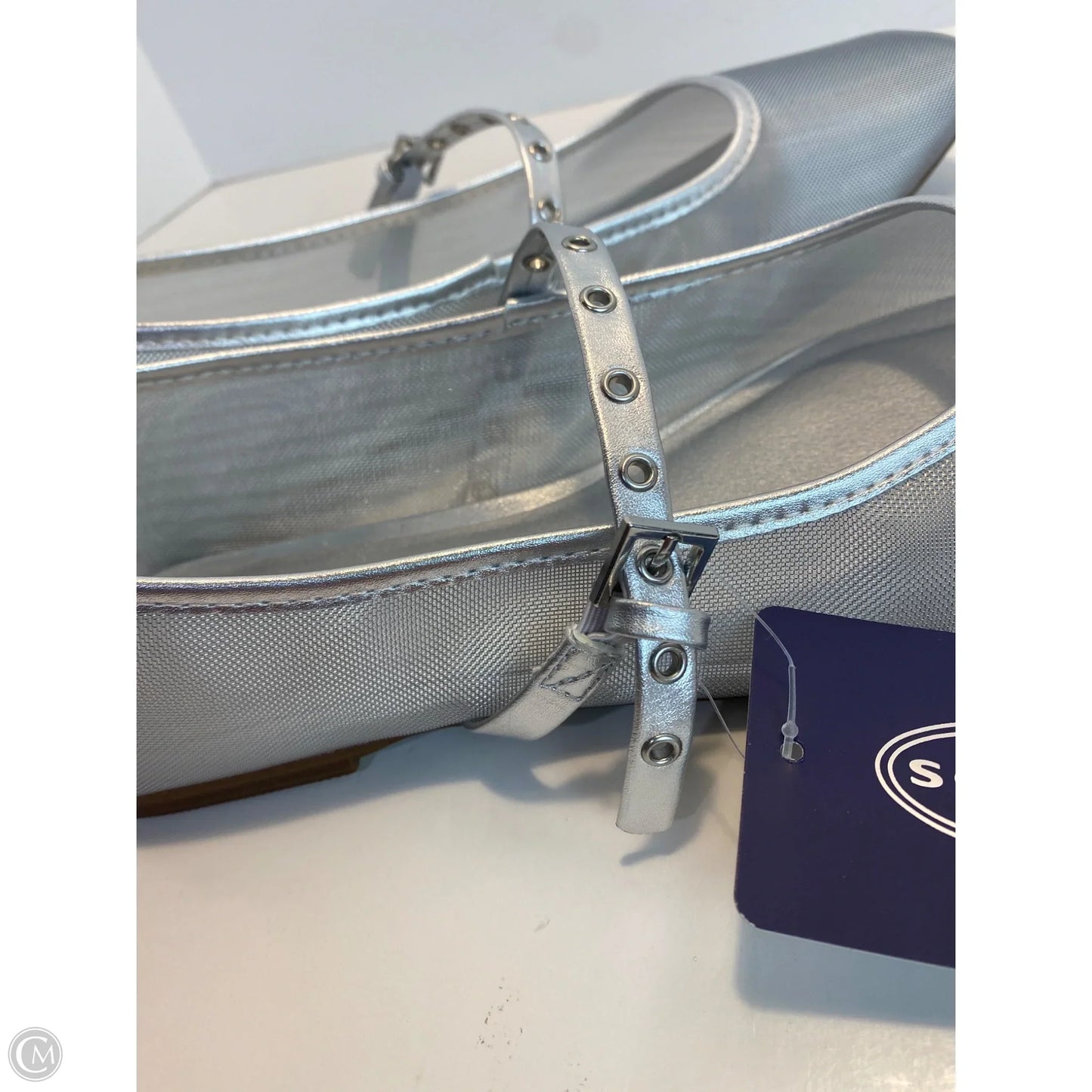 Shoes Flats By Scoop In Silver, Size: 10