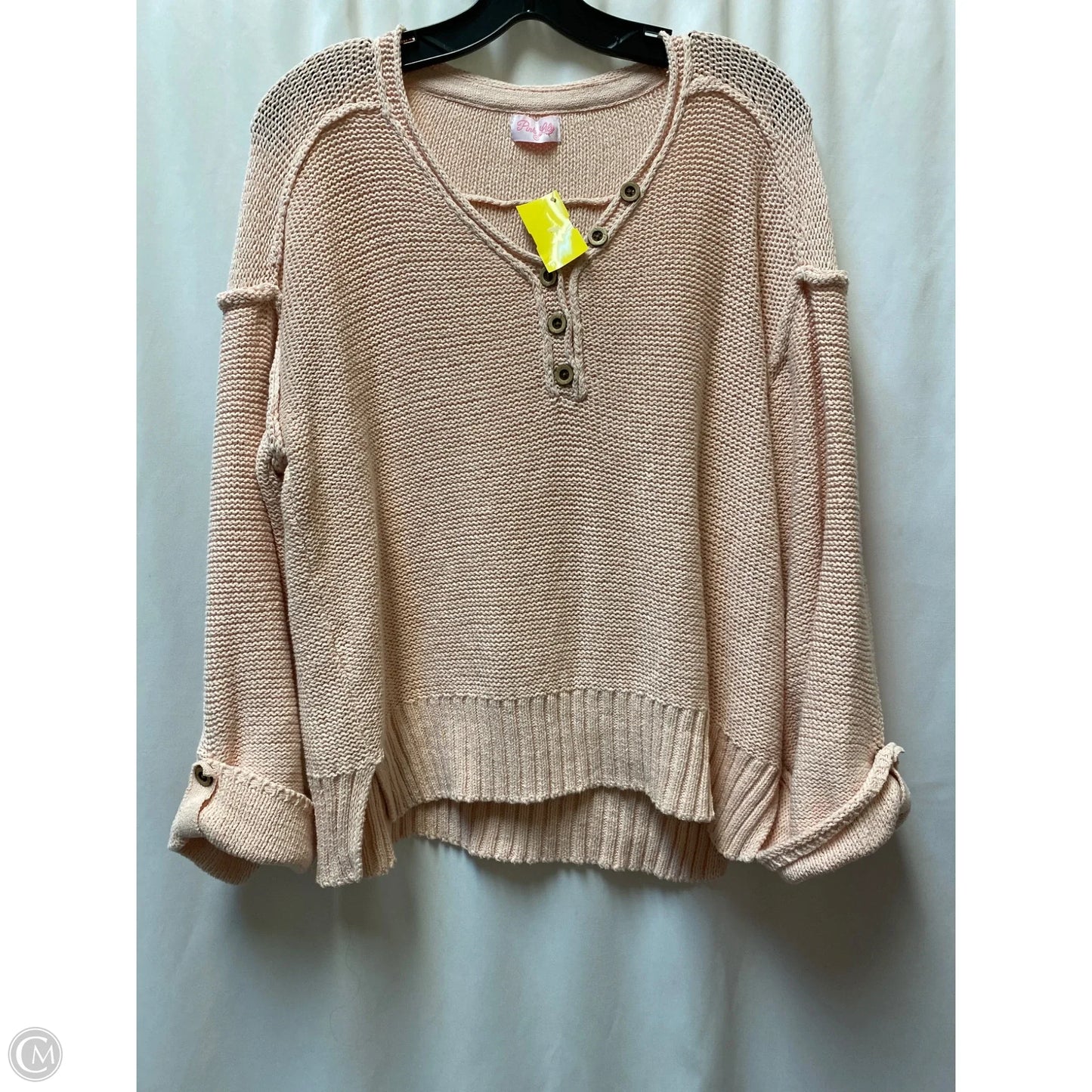 Sweater By Pink Lily In Pink, Size: M