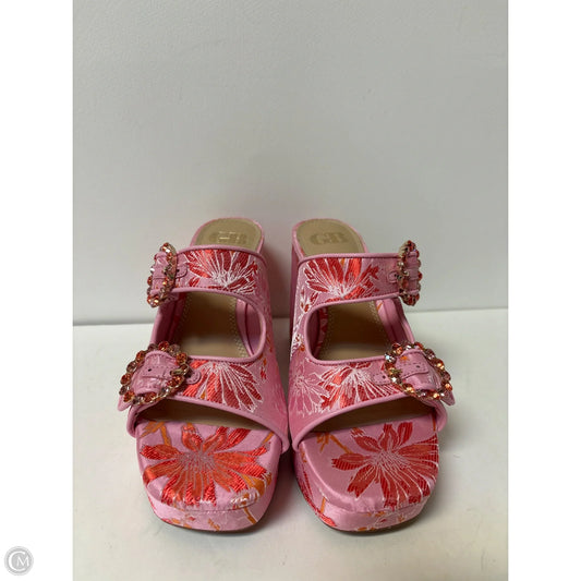 Shoes Heels Block By Gb In Pink, Size: 8