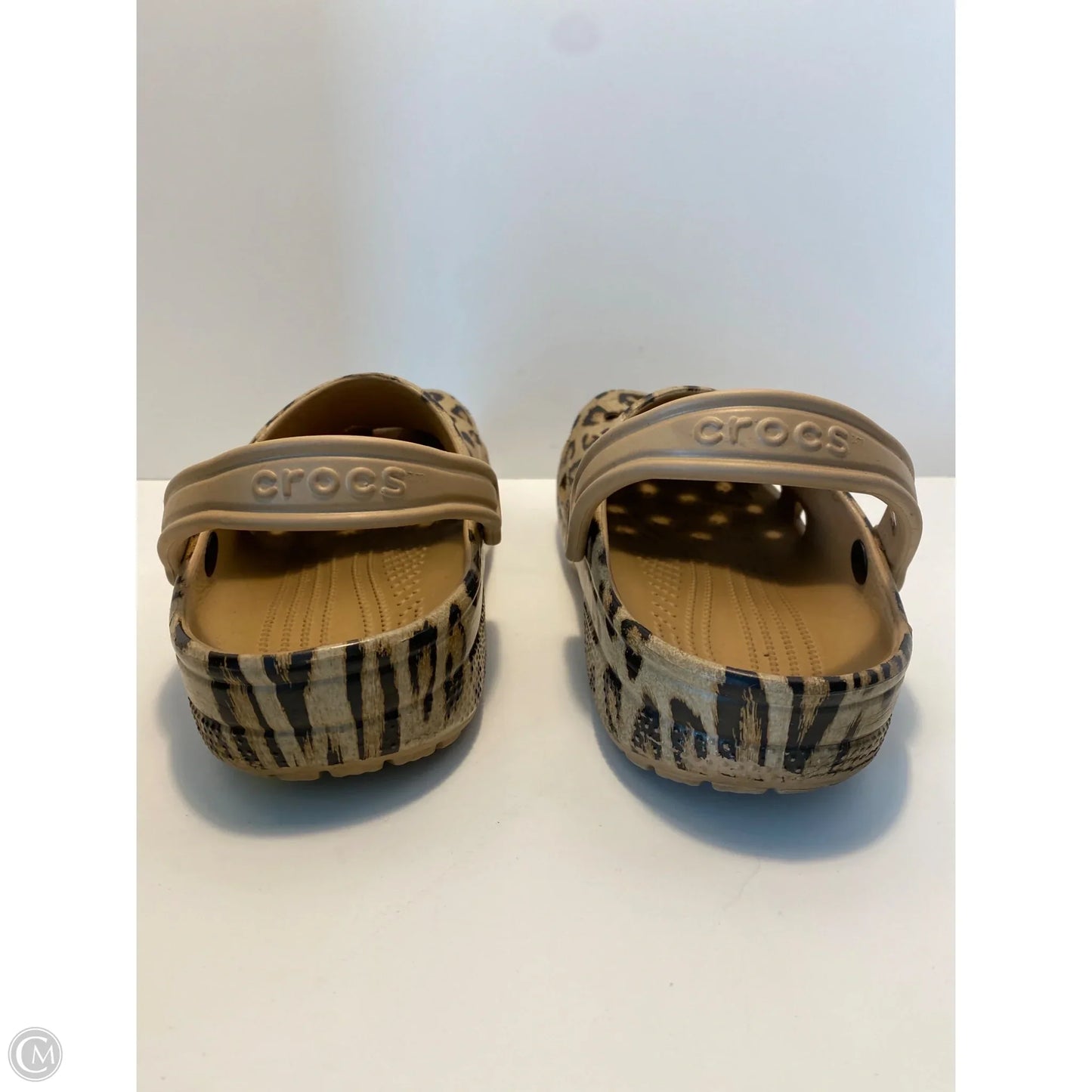 Sandals Flats By Crocs In Animal Print, Size: 11