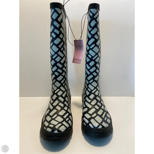 Boots Rain By Serra In Black & White, Size: 8