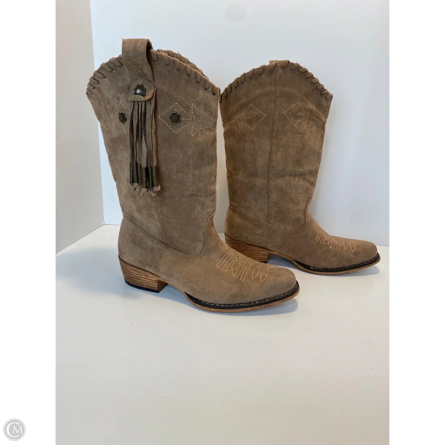 Boots Western By Natural Reflections In Taupe, Size: 7.5