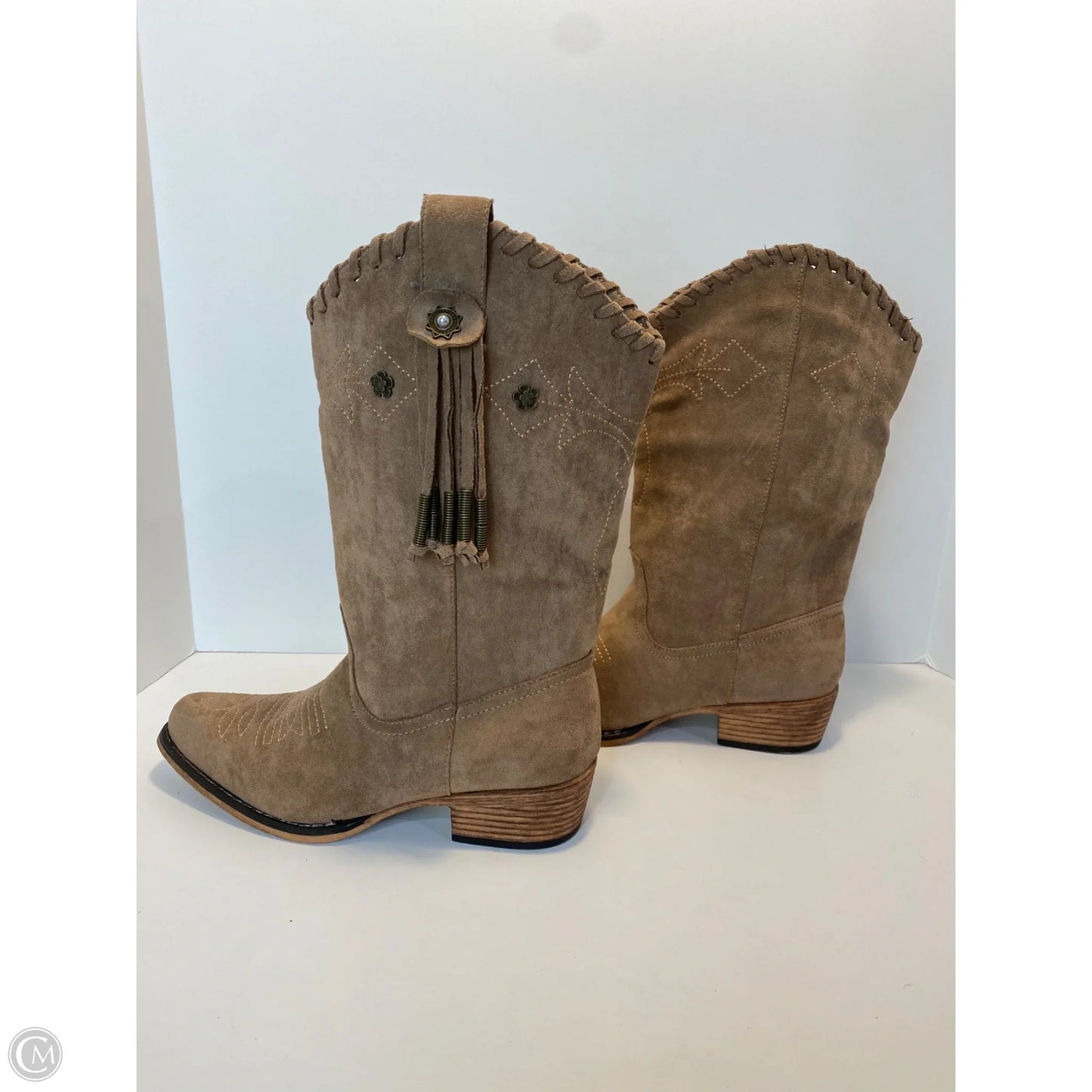 Boots Western By Natural Reflections In Taupe, Size: 7.5