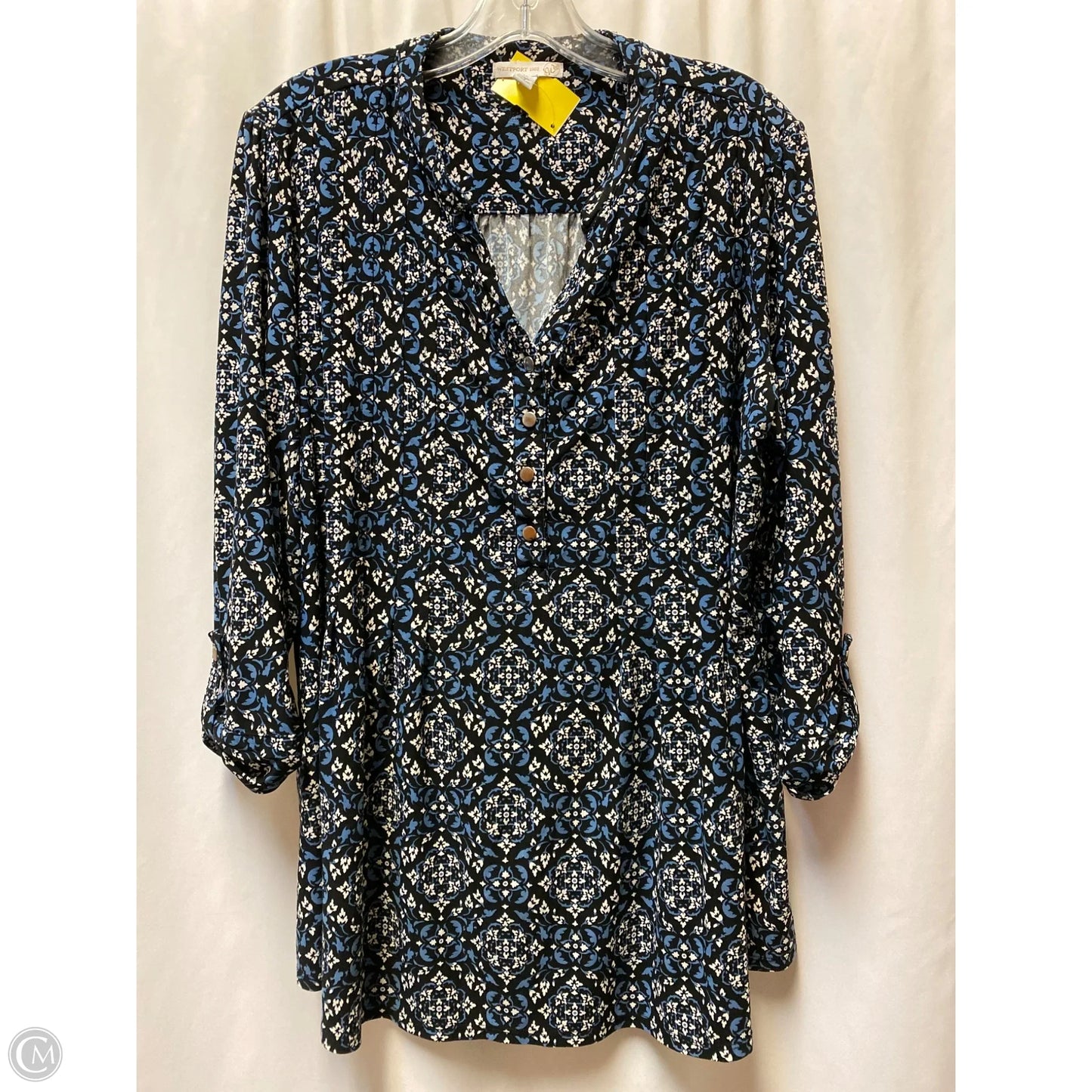 Top Long Sleeve By Westport In Blue, Size: 1x