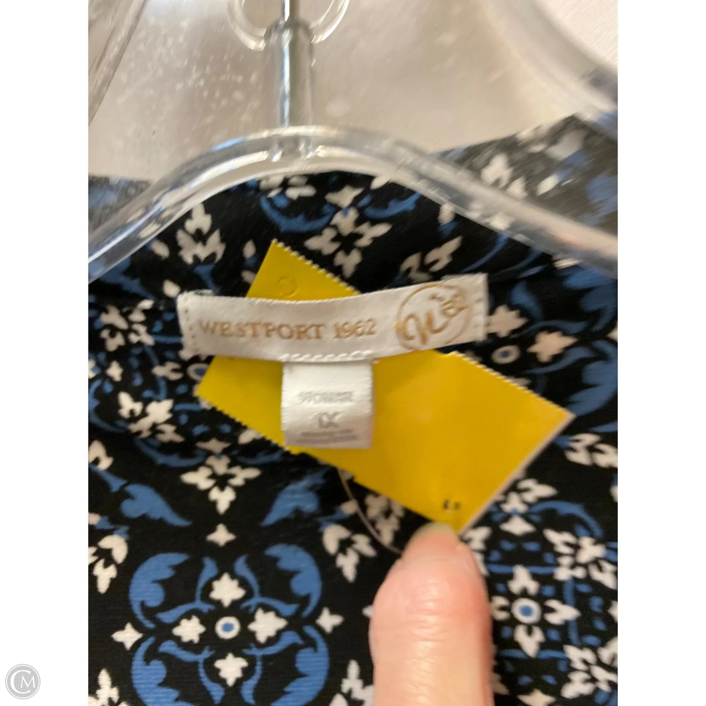 Top Long Sleeve By Westport In Blue, Size: 1x