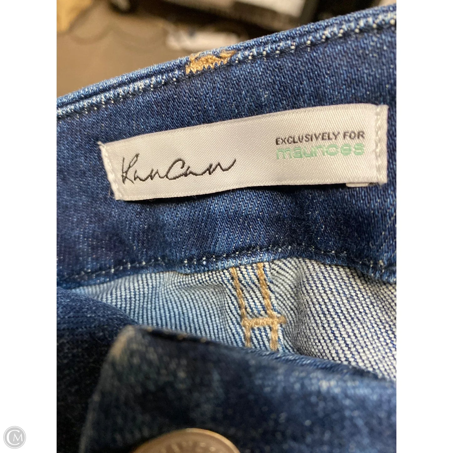 Jeans Cropped By Kancan In Blue Denim, Size: 20