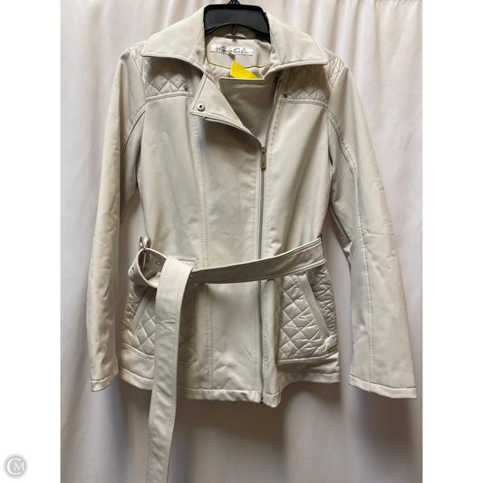 Coat Parka By Kenneth Cole In Cream, Size: S