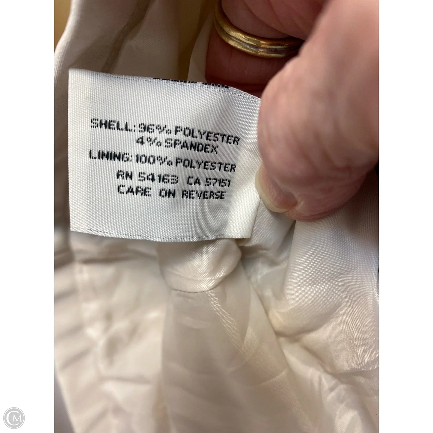 Coat Parka By Kenneth Cole In Cream, Size: S