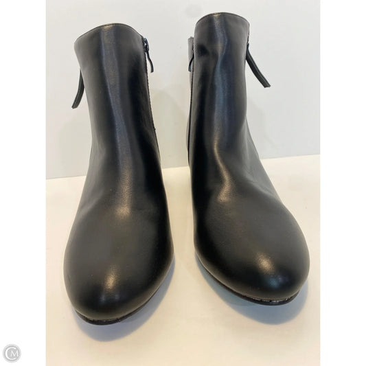 Boots Ankle Heels By Forever In Black, Size: 9