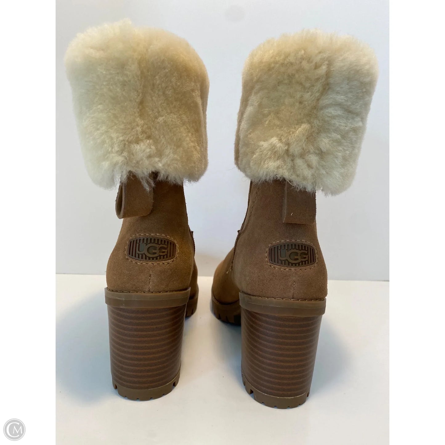 Boots Designer By Ugg In Brown, Size: 8.5