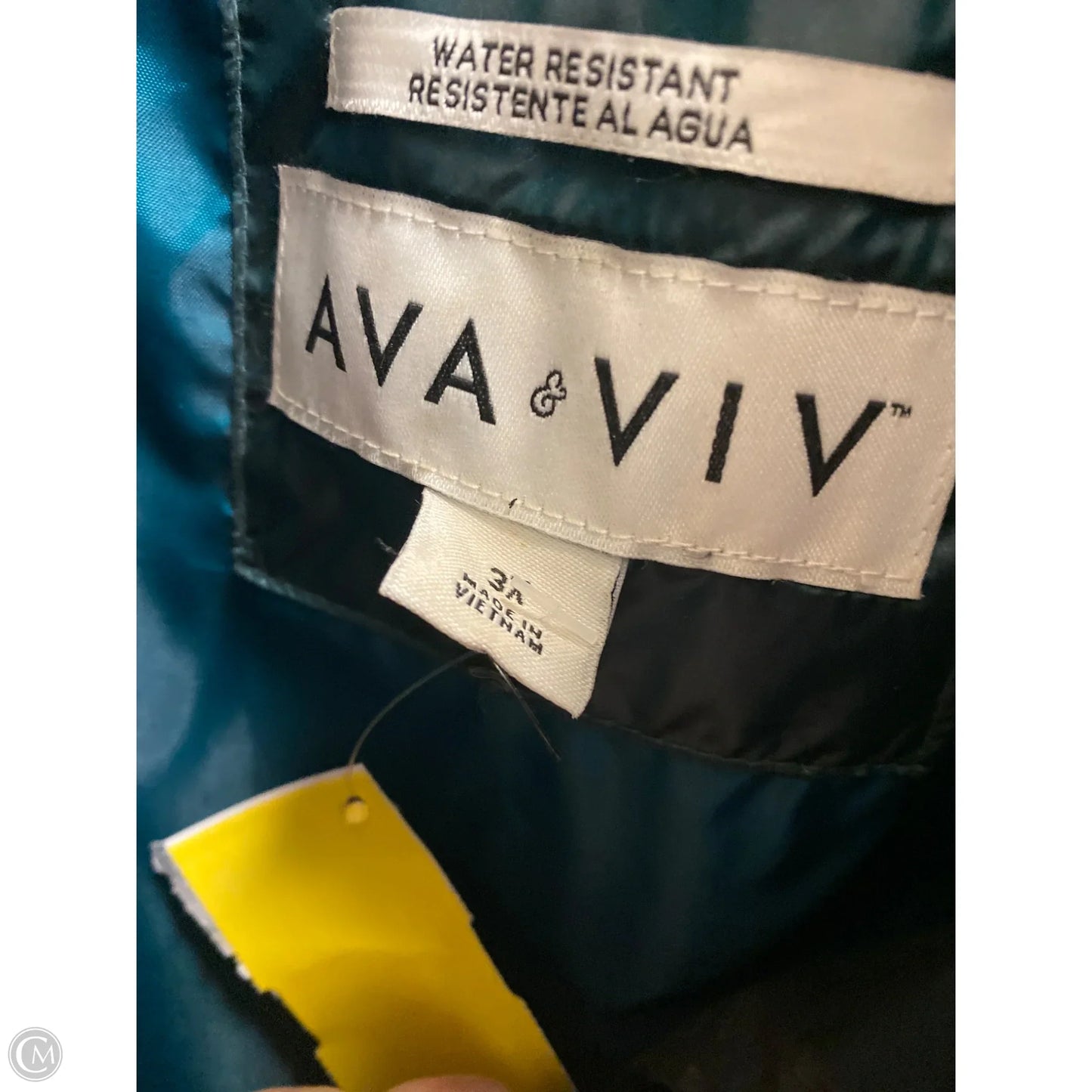 Coat Puffer & Quilted By Ava & Viv In Green, Size: 3x