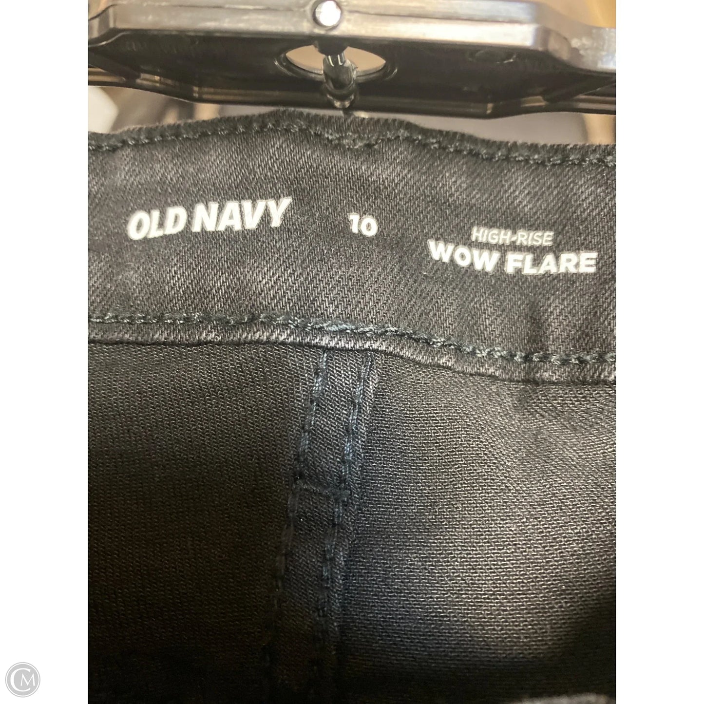 Jeans Flared By Old Navy In Black Denim, Size: 10
