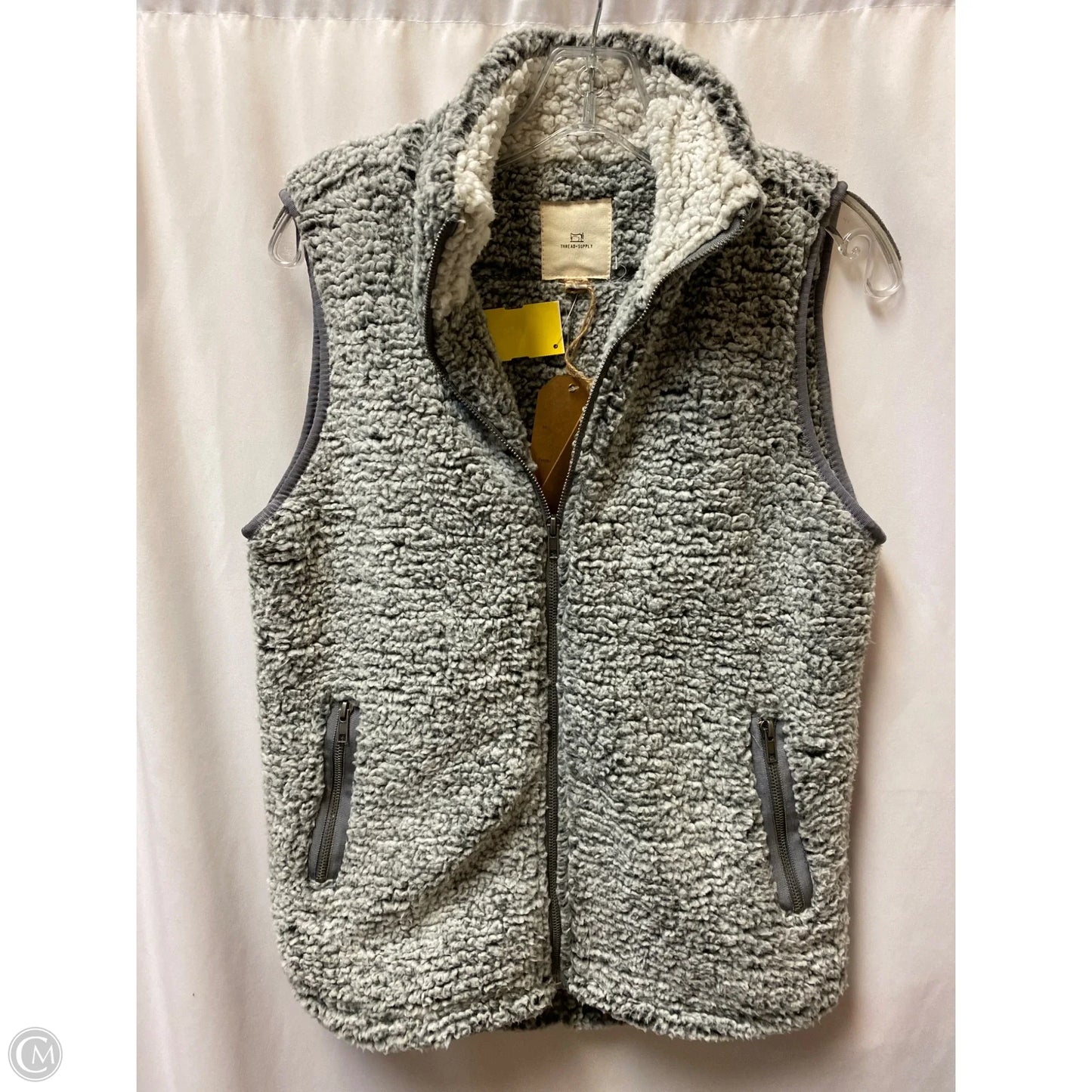 Vest Faux Fur & Sherpa By Thread And Supply In Grey, Size: Xs