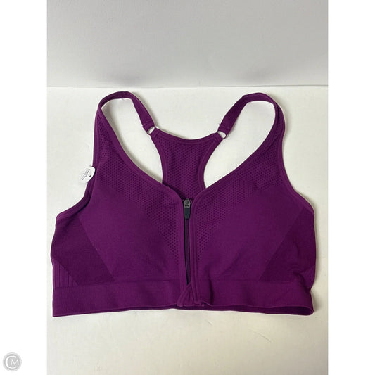 Athletic Bra By Clothes Mentor In Purple, Size: L