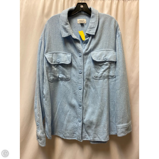 Jacket Shirt By American Eagle In Blue, Size: Xl